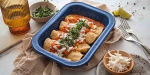 Enchiladas de vegetales asados