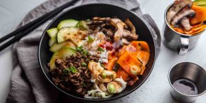 Bibimap coreano de carne