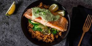 Salmón al wasabi-limón