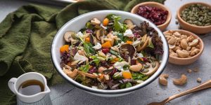 Ensalada de orzo y zapallo asado